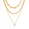 Collier de luxe plaqué or CGN176