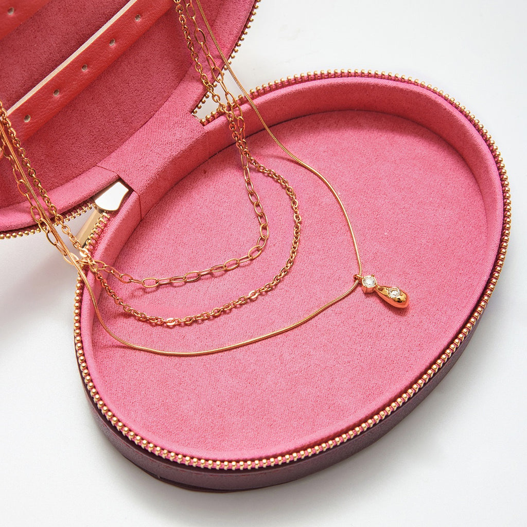 Collier de luxe plaqué or CGN177