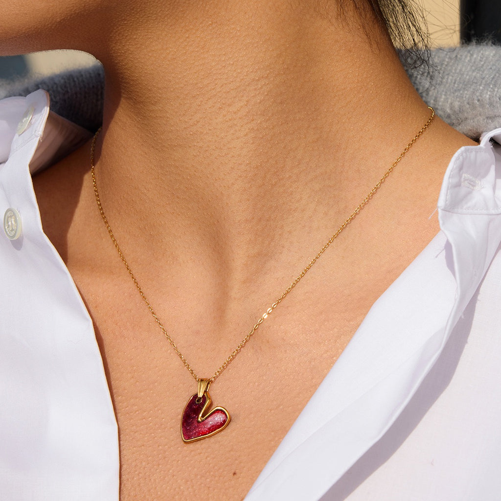 Collier de luxe plaqué or CGN179