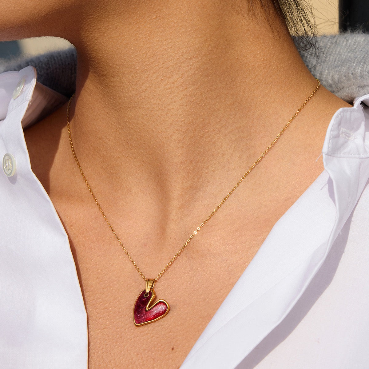 Collier de luxe plaqué or CGN179