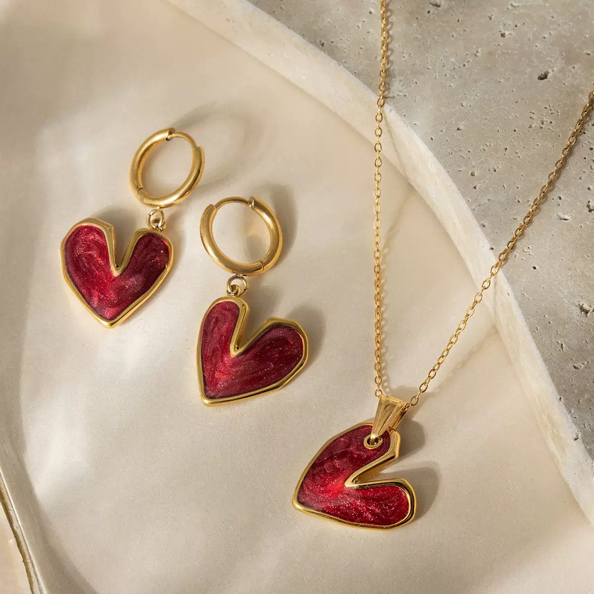 Ensemble de bijoux de luxe plaqué or Idée cadeau EGO048