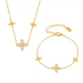 Ensemble de bijoux de luxe plaqué or Idée cadeau EGO050