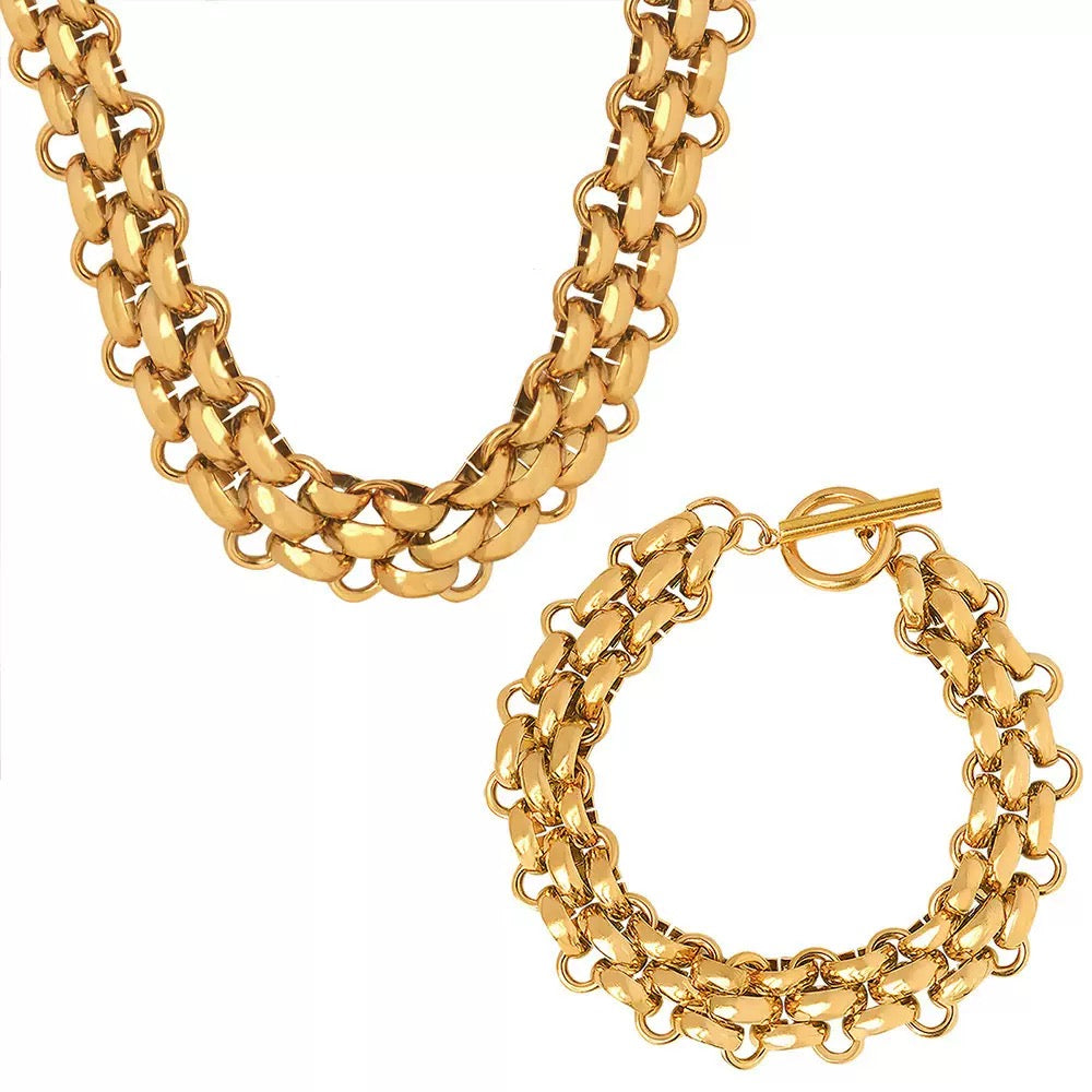 Ensemble de bijoux de luxe plaqué or Idée cadeau EGO052