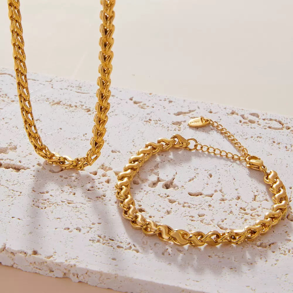 Ensemble de bijoux de luxe plaqué or Idée cadeau EGO055