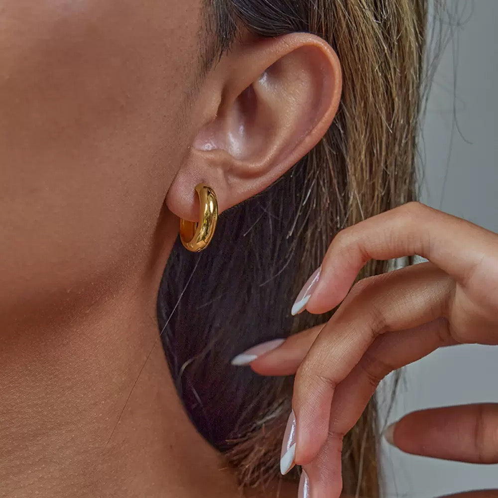 Boucles d'Oreilles de luxe plaqué or OGN085-1