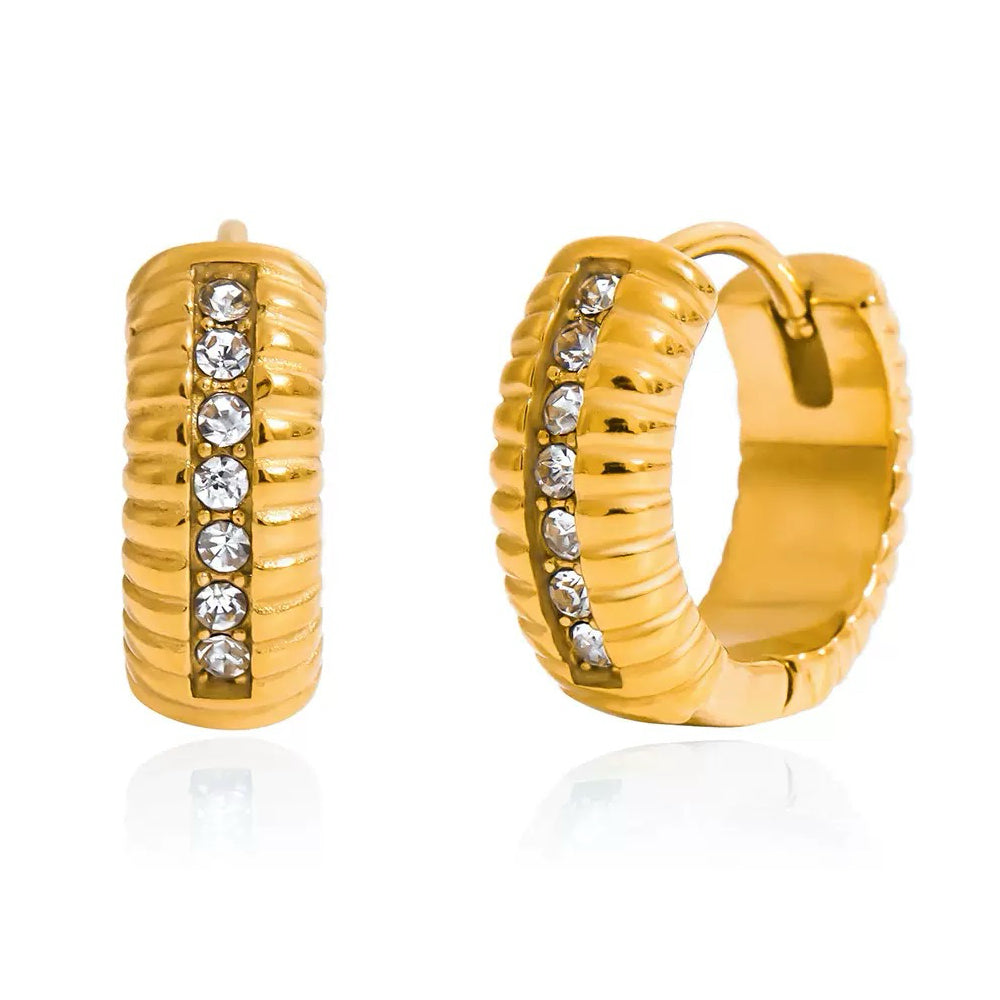Boucles d'Oreilles de luxe plaqué or OGN087