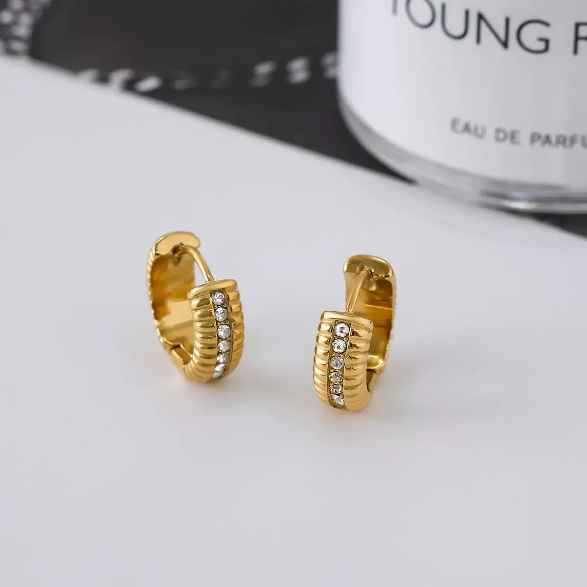Boucles d'Oreilles de luxe plaqué or OGN087