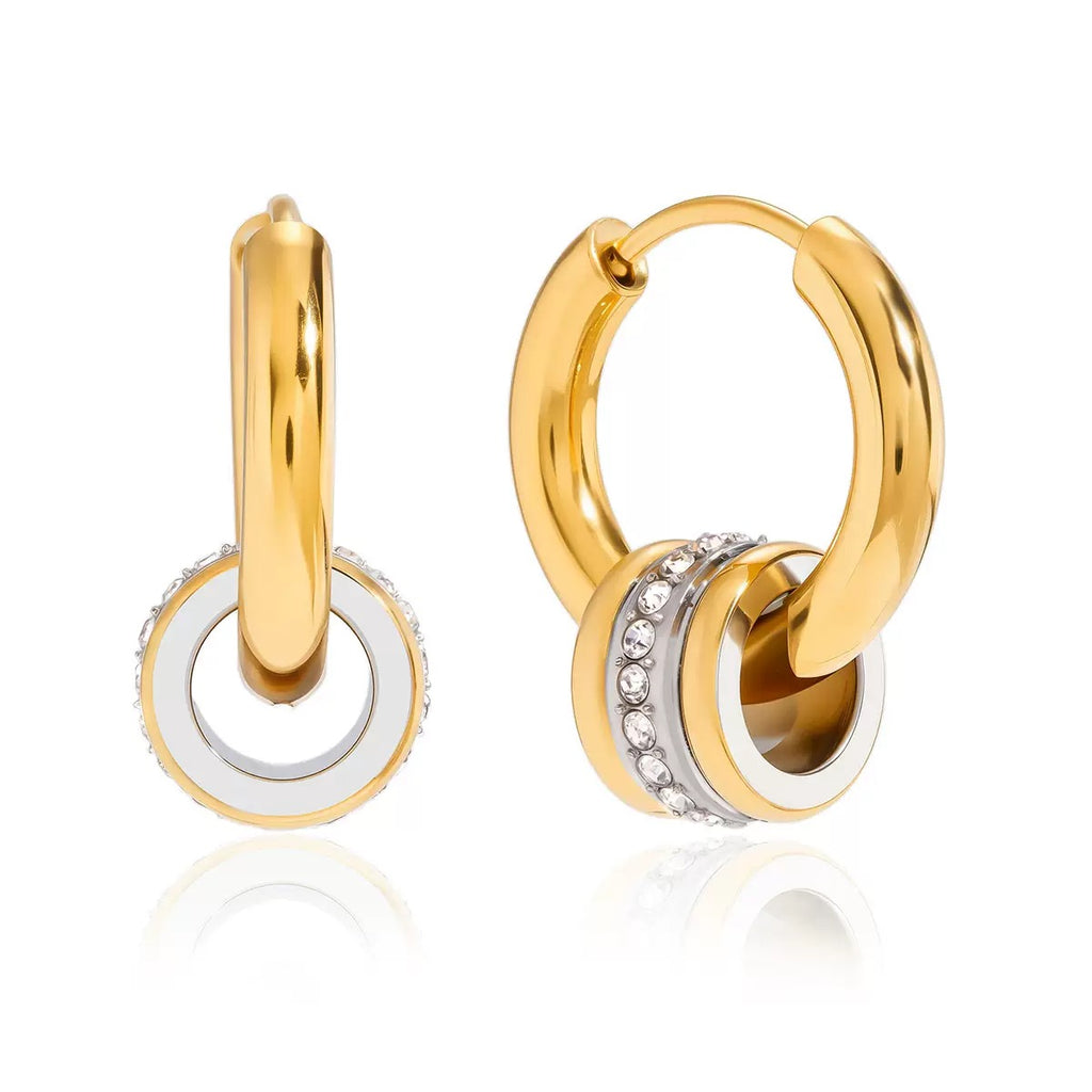 Boucles d'Oreilles de luxe plaqué or OGN088