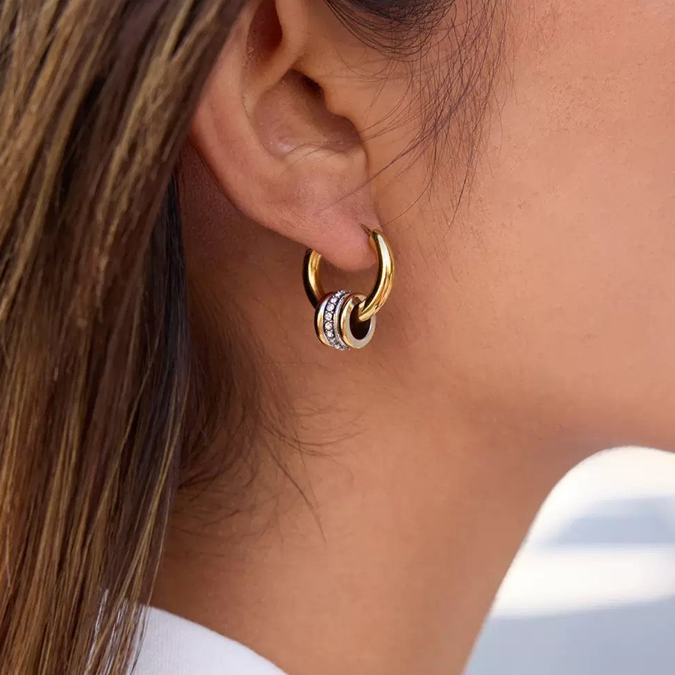 Boucles d'Oreilles de luxe plaqué or OGN088