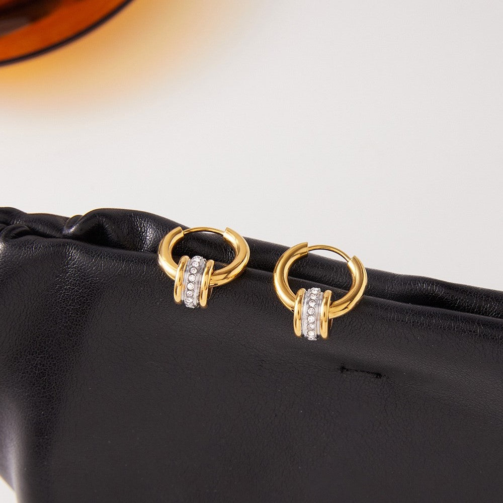 Boucles d'Oreilles de luxe plaqué or OGN088