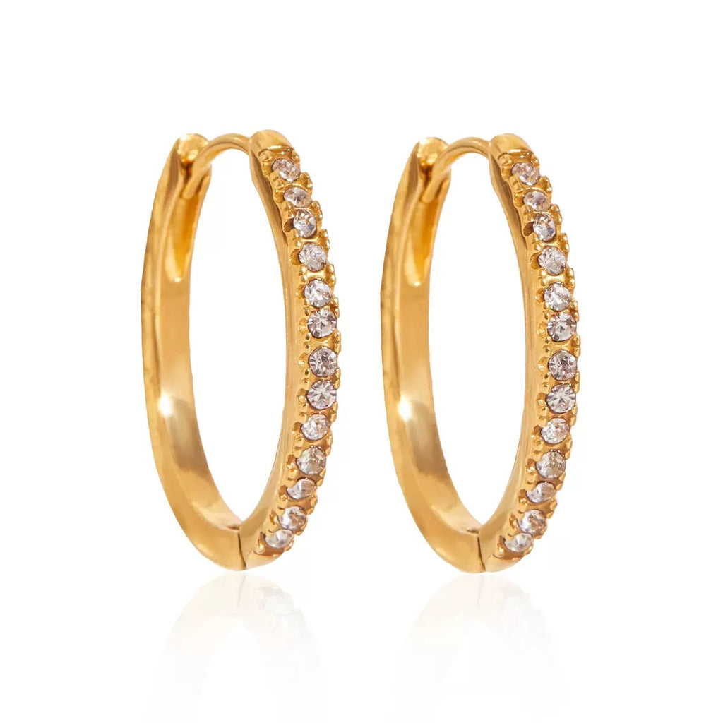 Boucles d'Oreilles de luxe plaqué or OGN089