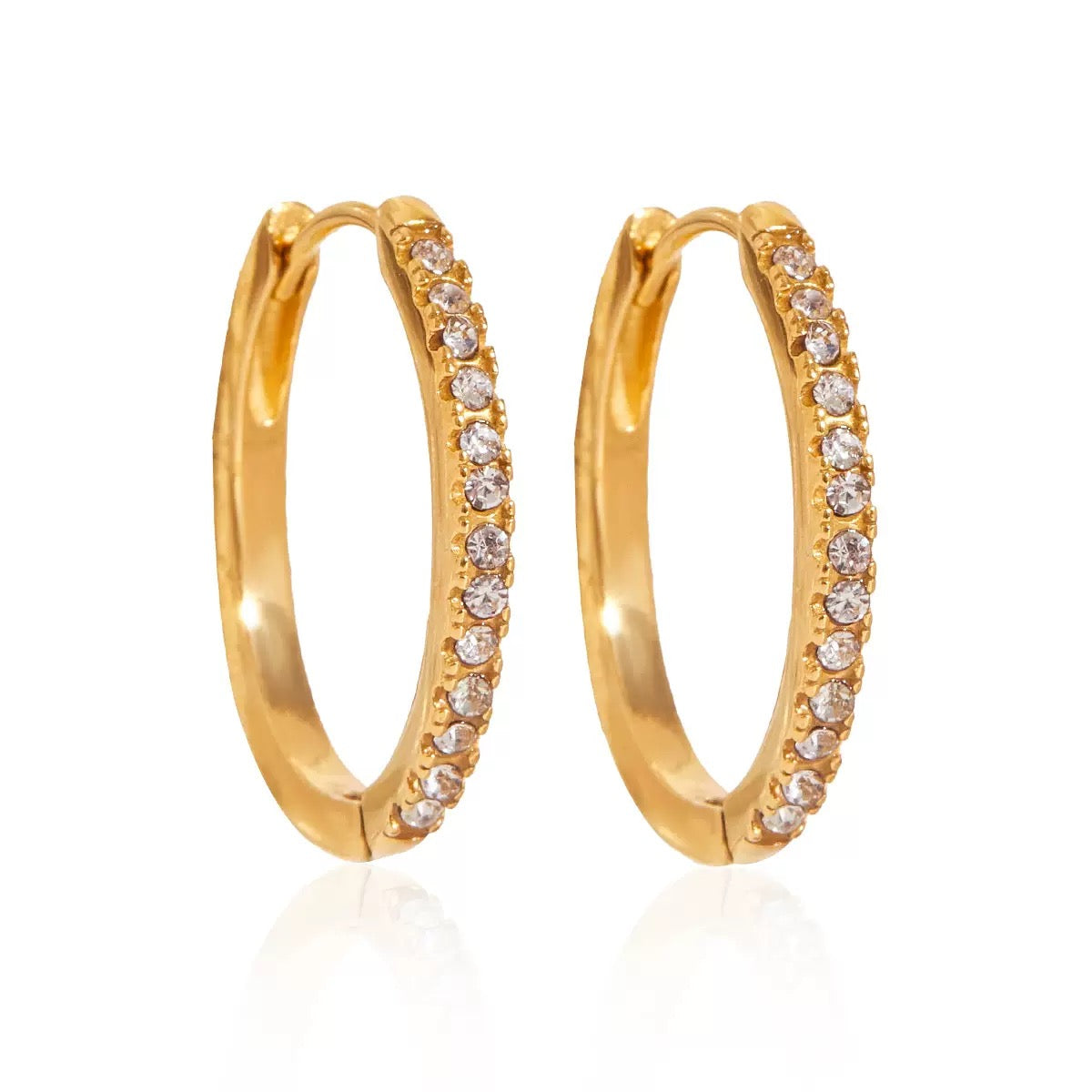 Boucles d'Oreilles de luxe plaqué or OGN089