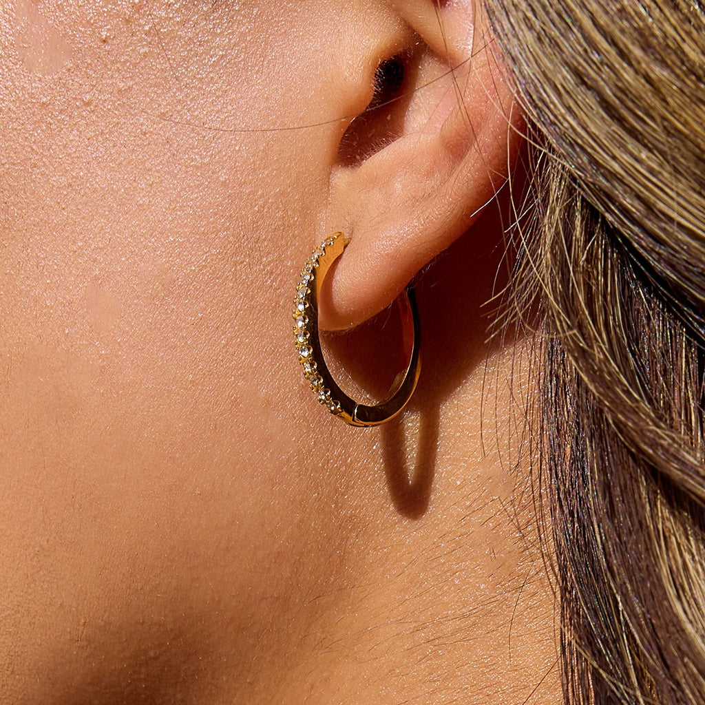 Boucles d'Oreilles de luxe plaqué or OGN089