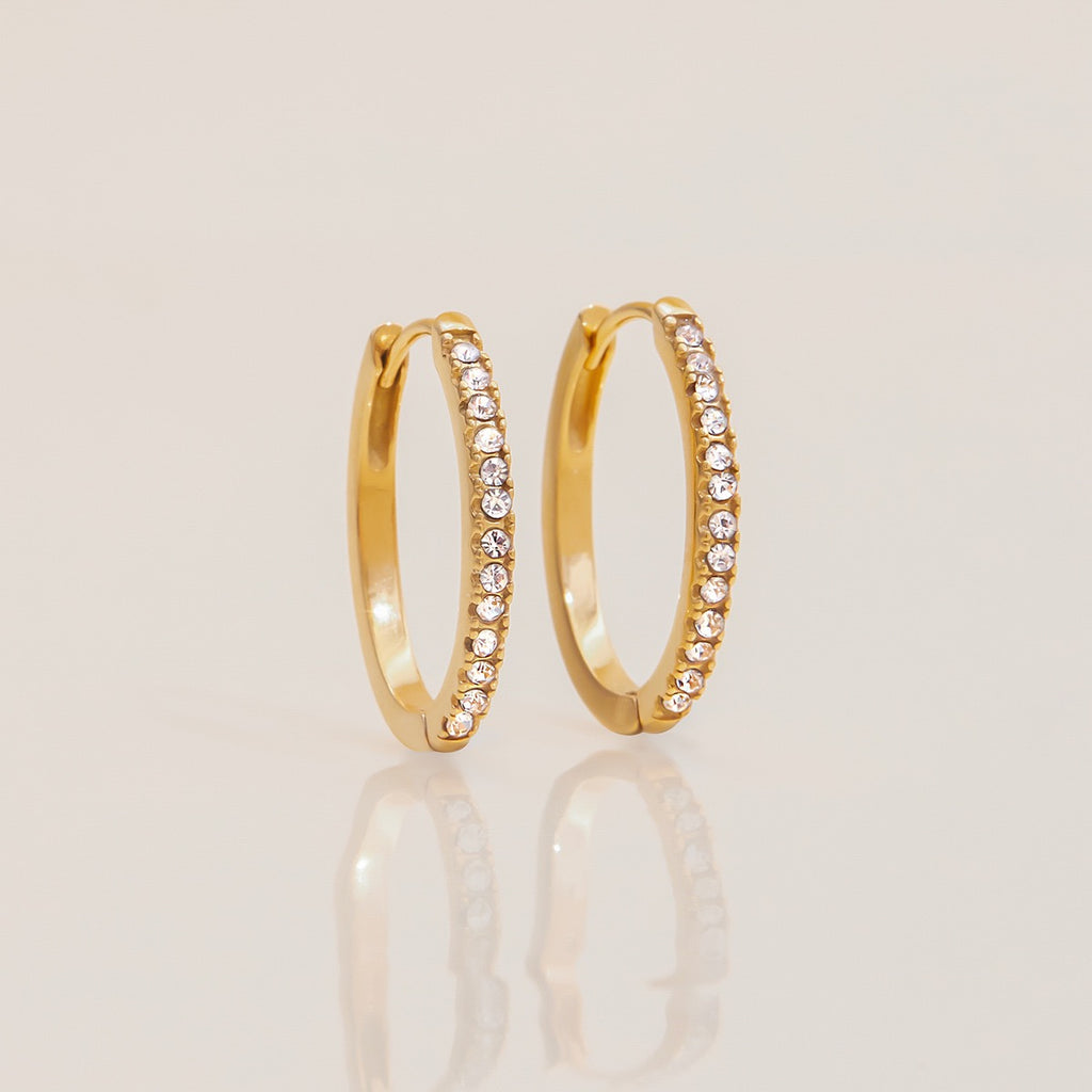Boucles d'Oreilles de luxe plaqué or OGN089
