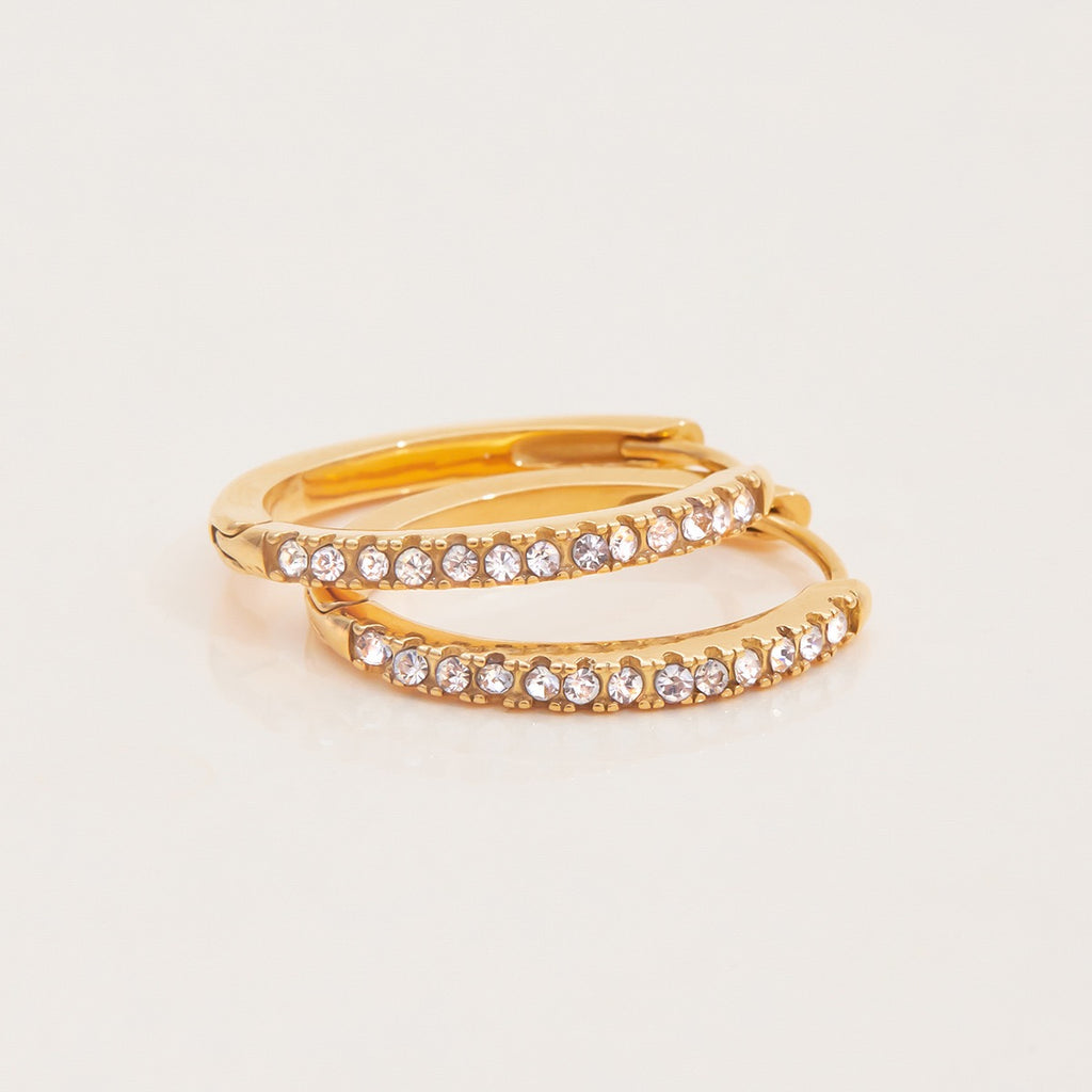 Boucles d'Oreilles de luxe plaqué or OGN089