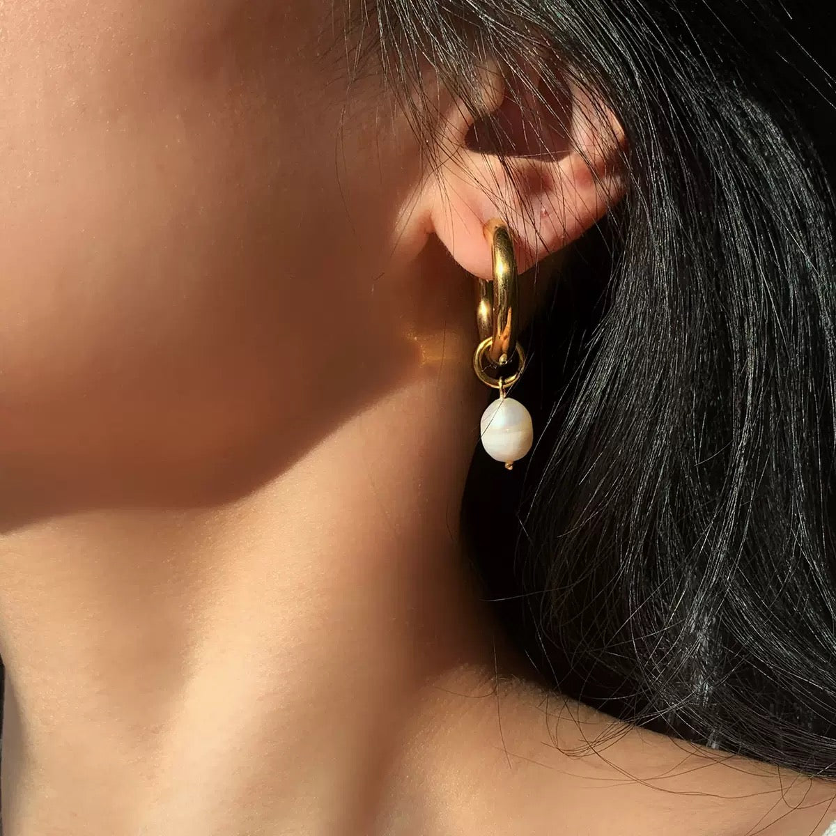 Boucles d'Oreilles de luxe plaqué or OGN090