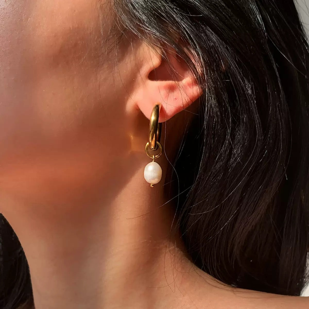 Boucles d'Oreilles de luxe plaqué or OGN090