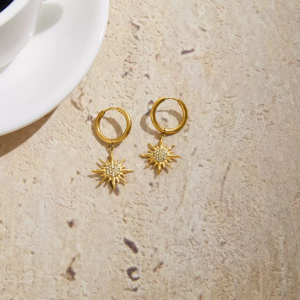 Boucles d'Oreilles de luxe plaqué or OGN092