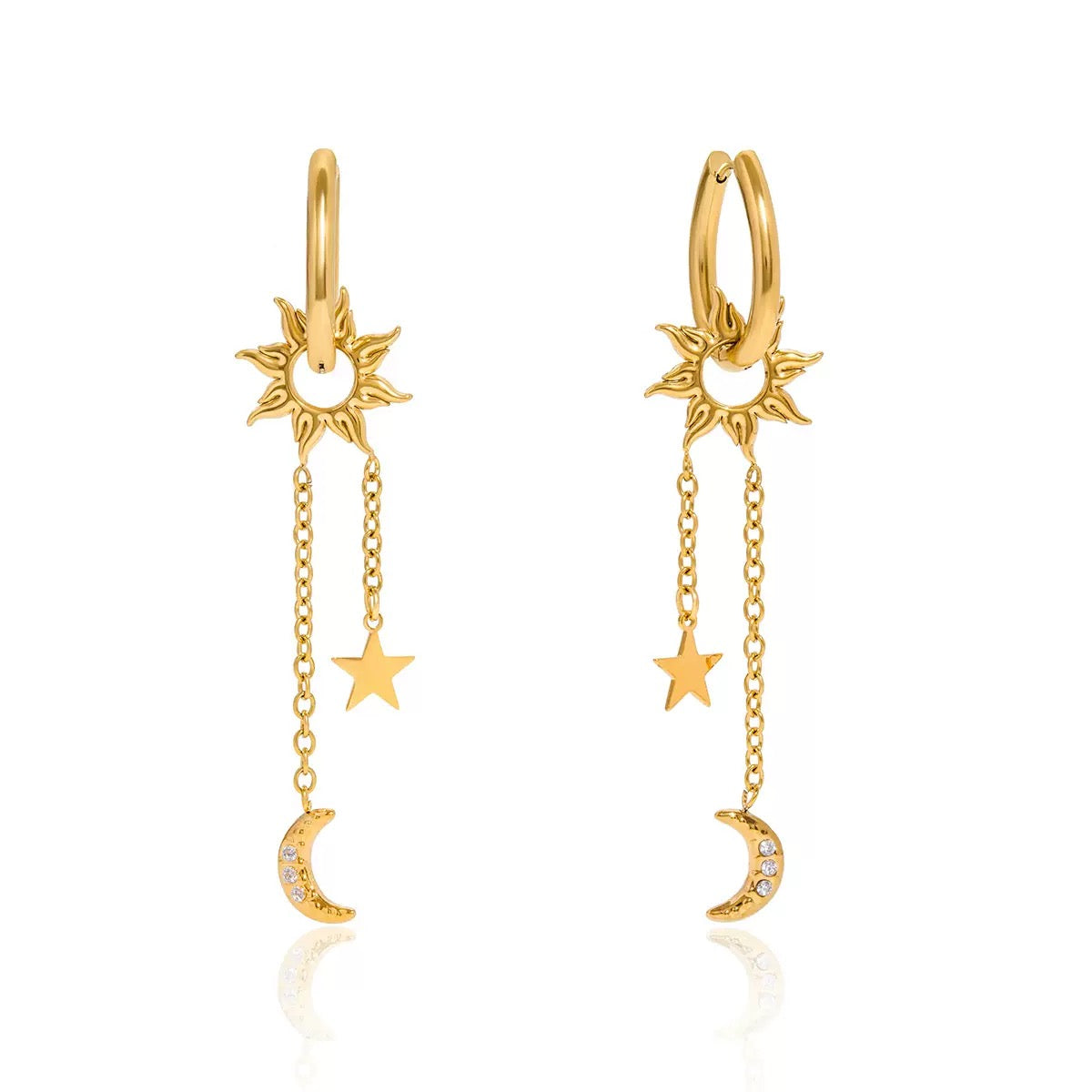 Boucles d'Oreilles de luxe plaqué or OGN093