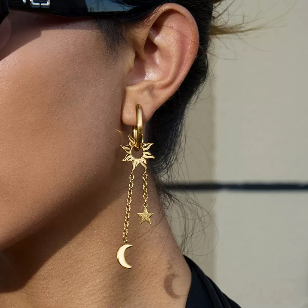 Boucles d'Oreilles de luxe plaqué or OGN093