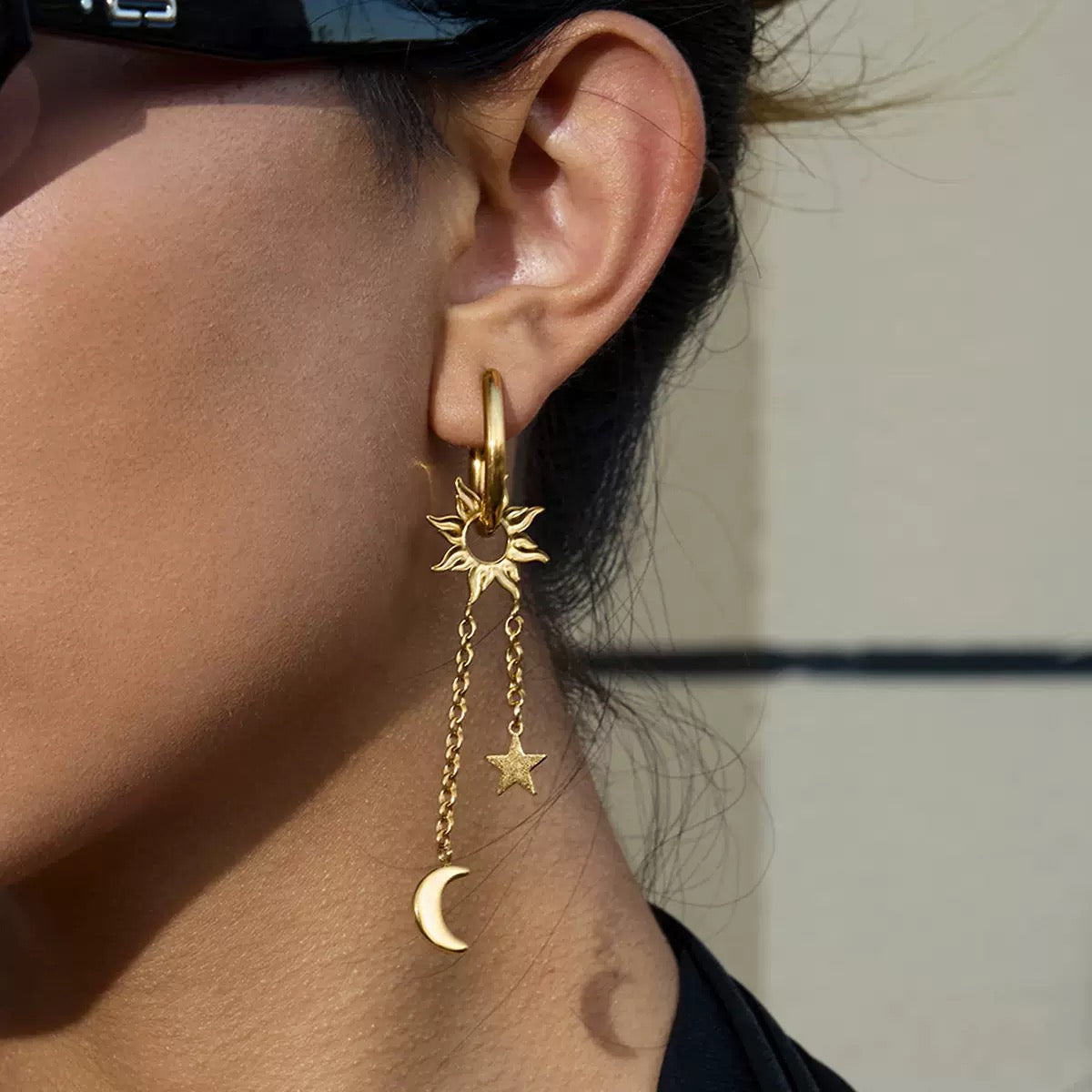 Boucles d'Oreilles de luxe plaqué or OGN093