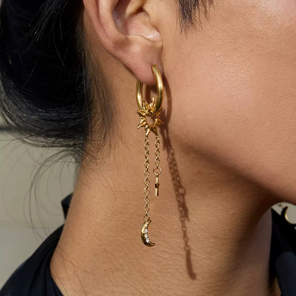Boucles d'Oreilles de luxe plaqué or OGN093