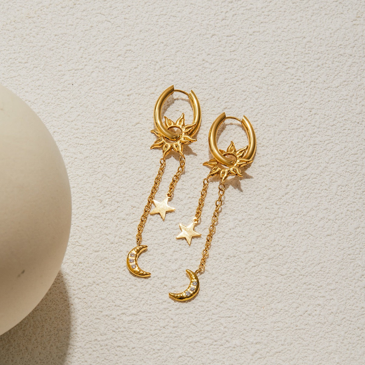 Boucles d'Oreilles de luxe plaqué or OGN093