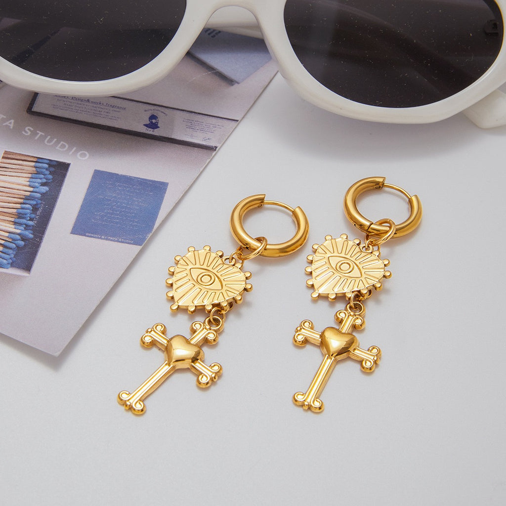 Boucles d'Oreilles de luxe plaqué or OGN094