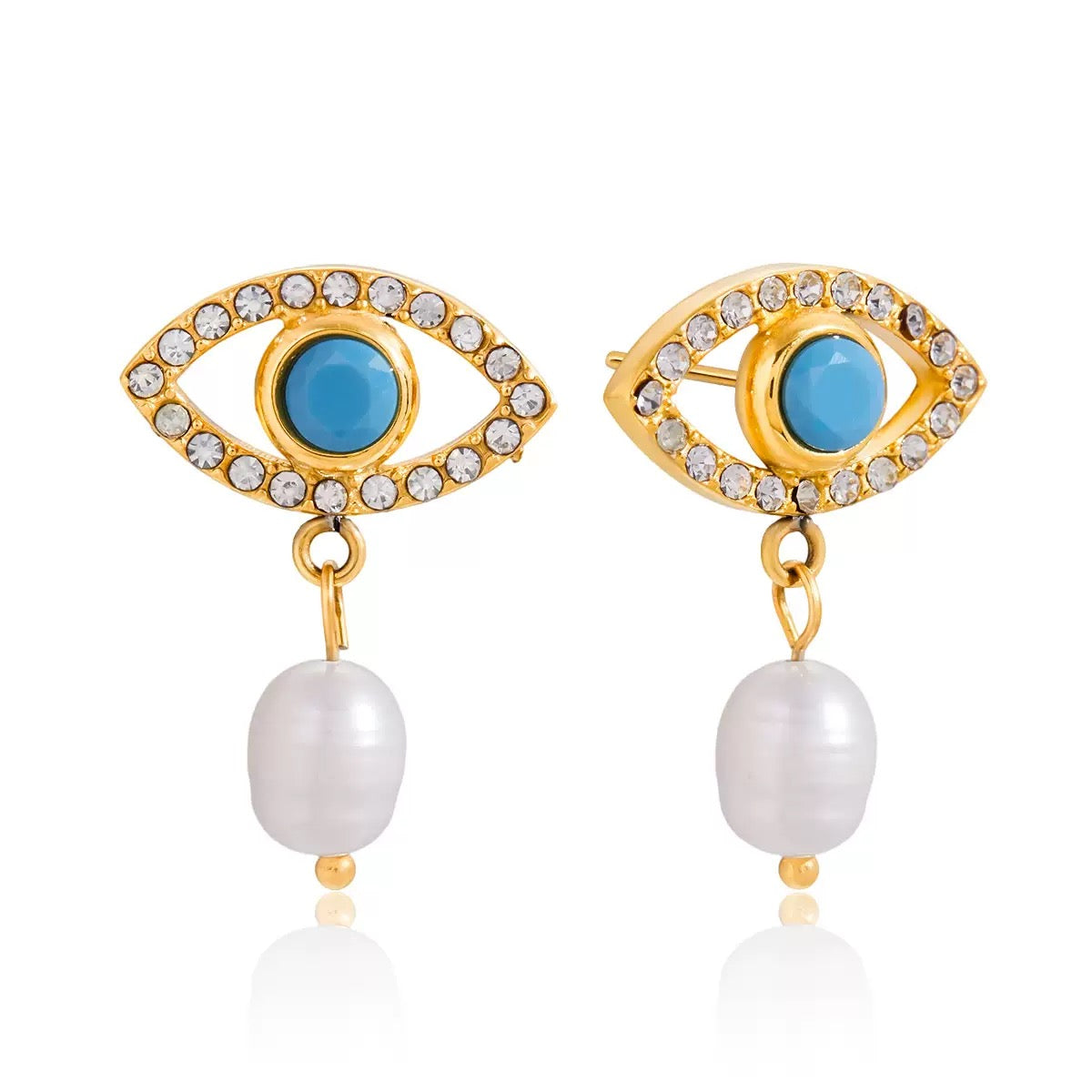 Boucles d'Oreilles de luxe plaqué or OGN095