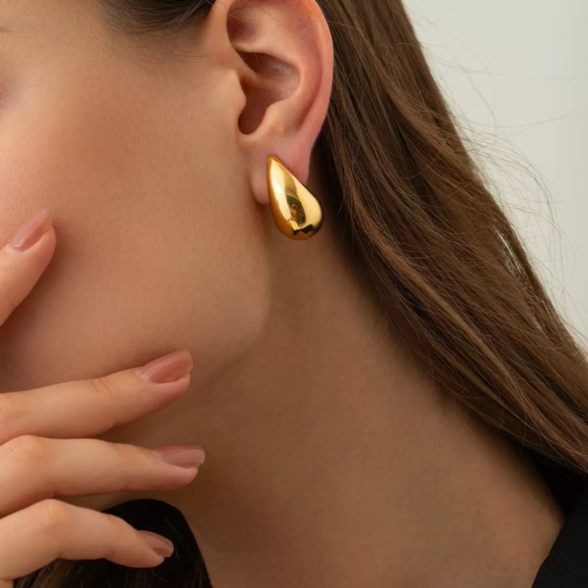 Boucles d'Oreilles de luxe plaqué or OGN096-1