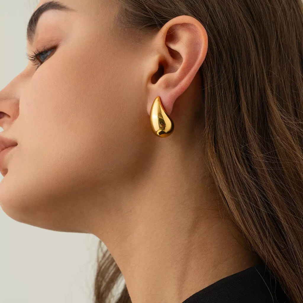 Boucles d'Oreilles de luxe plaqué or OGN096-1