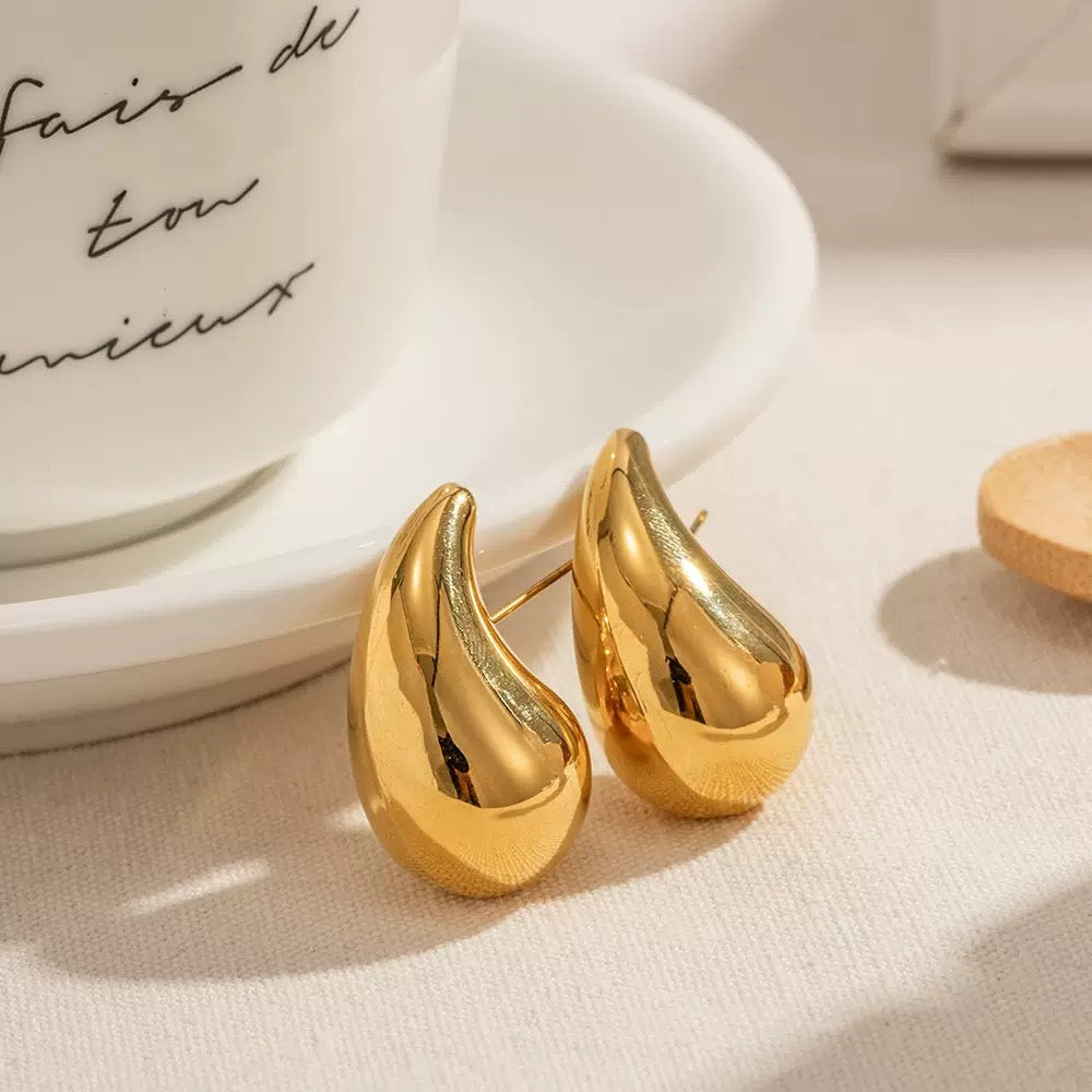 Boucles d'Oreilles de luxe plaqué or OGN096-1
