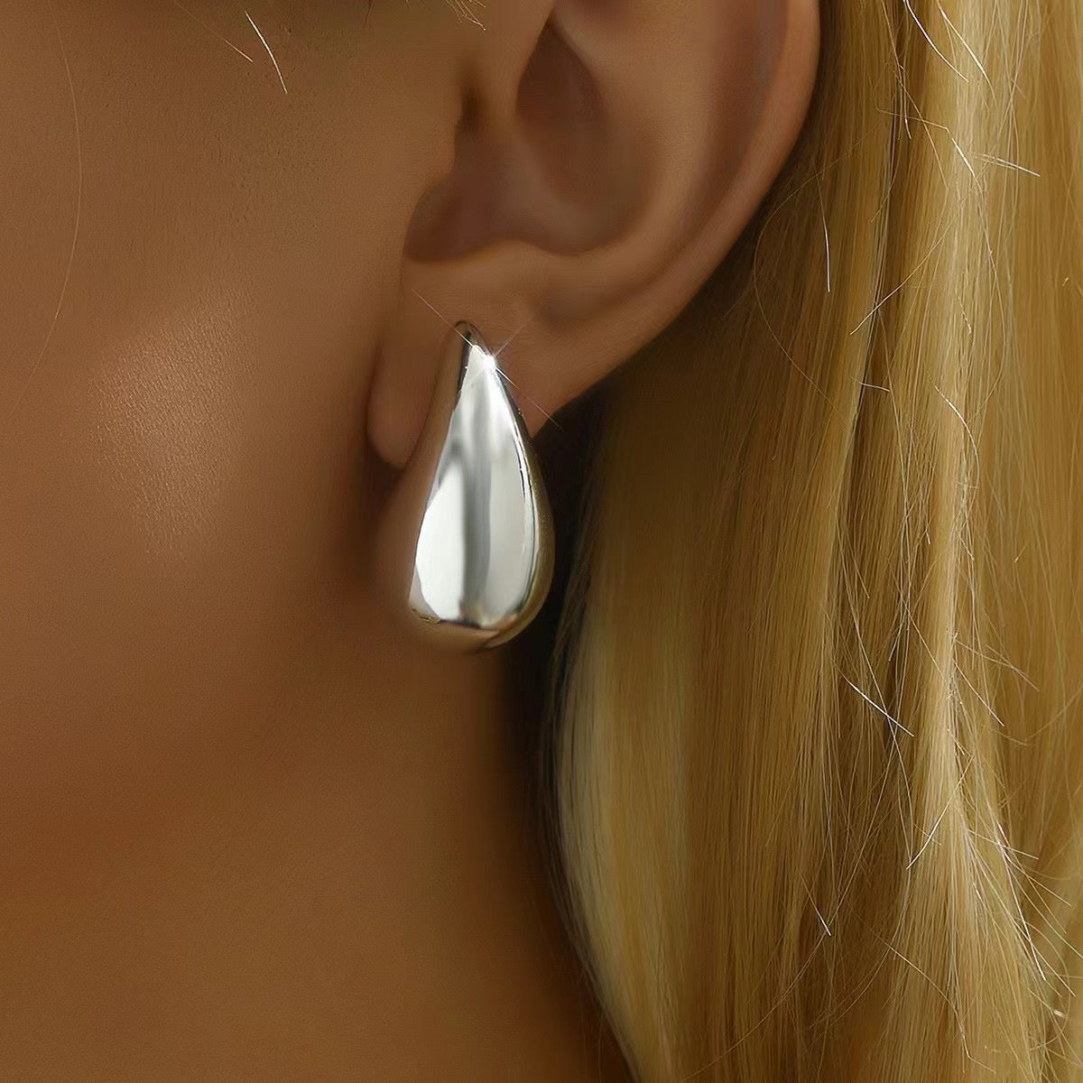 Boucles d'Oreilles de luxe plaqué or OGN096-2