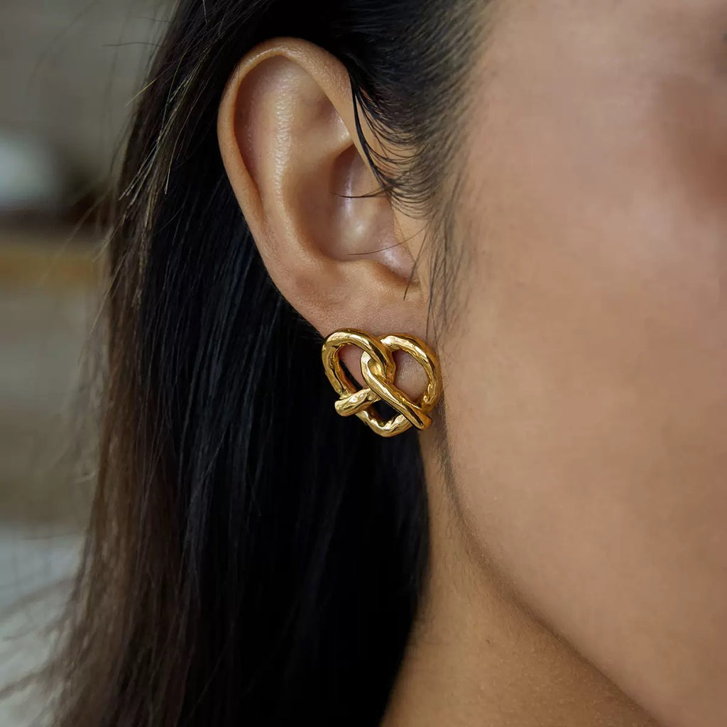 Boucles d'Oreilles de luxe plaqué or OGN097