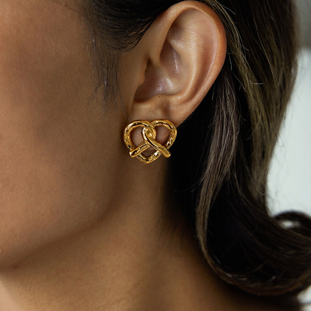 Boucles d'Oreilles de luxe plaqué or OGN097