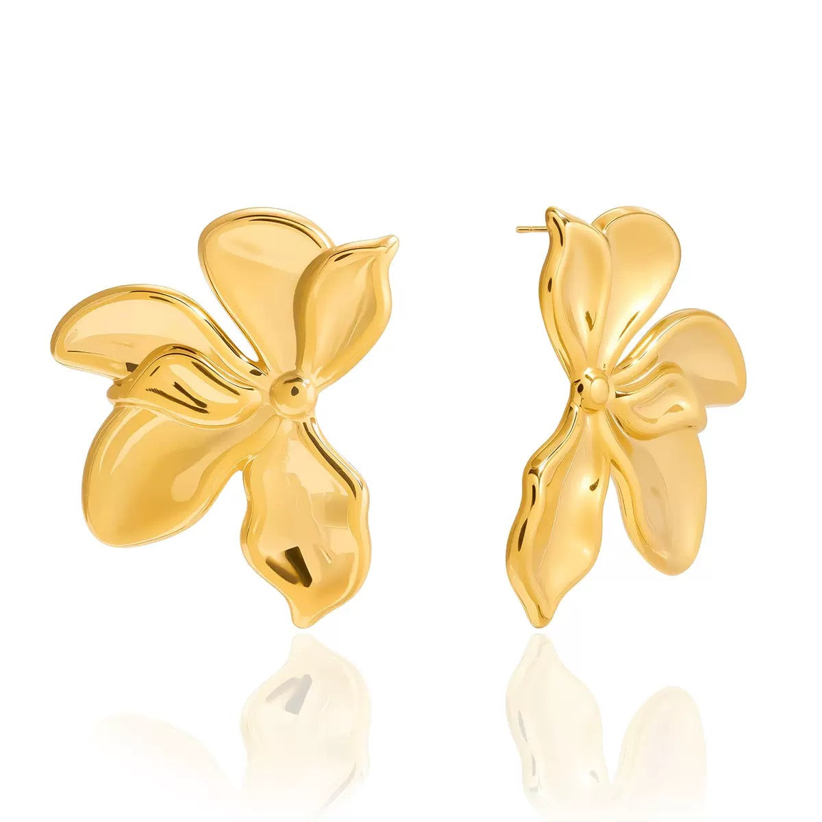 Boucles d'Oreilles de luxe plaqué or OGN098