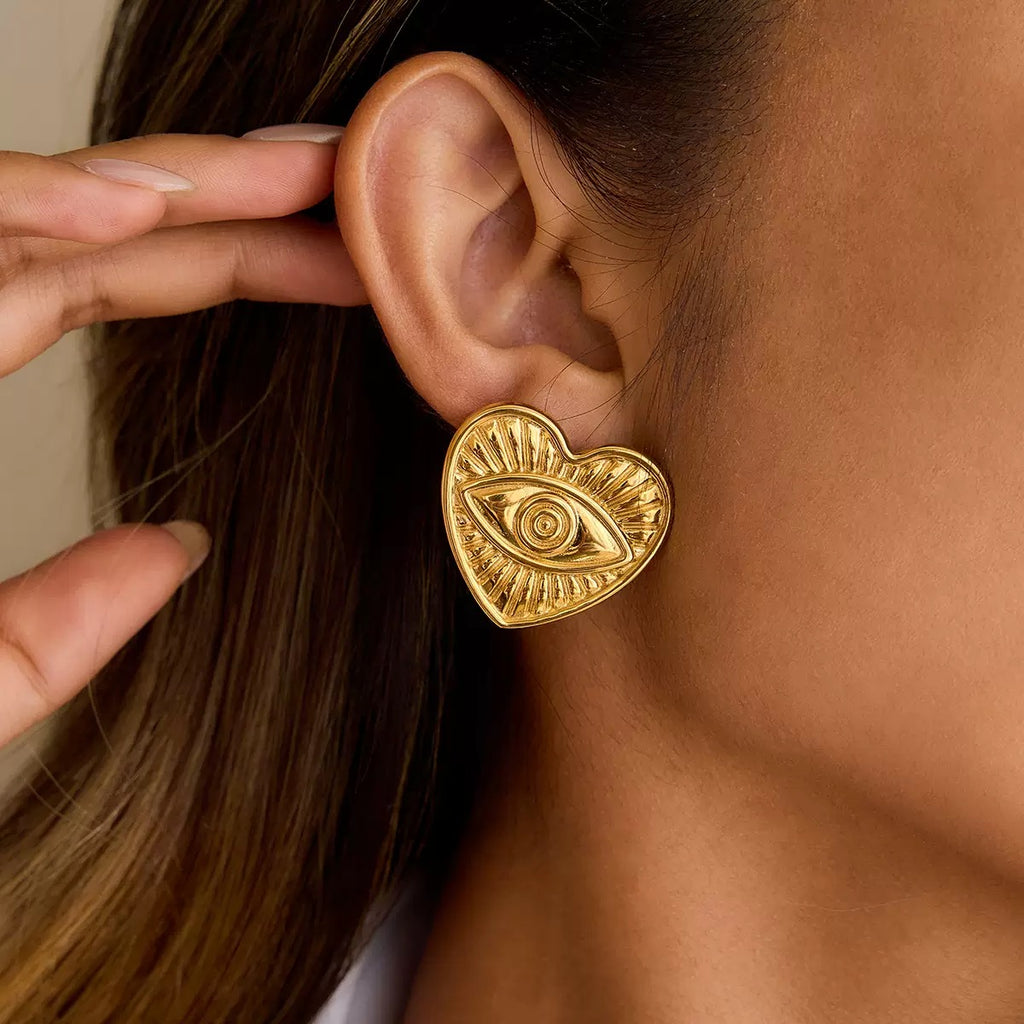 Boucles d'Oreilles de luxe plaqué or OGN099
