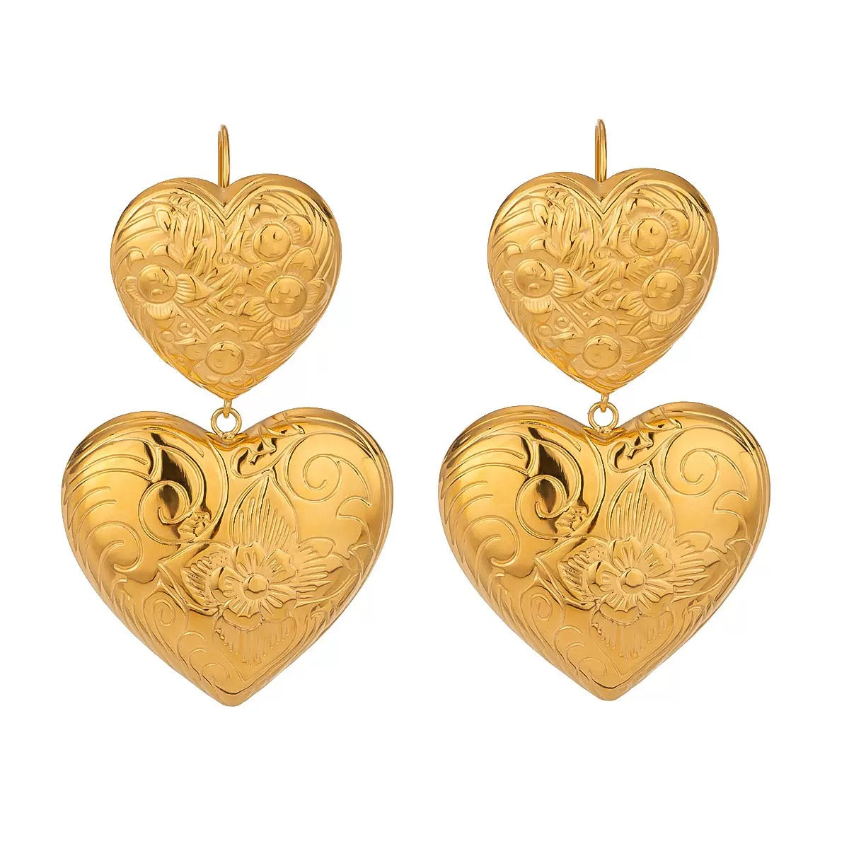 Boucles d'Oreilles de luxe plaqué or OGN100