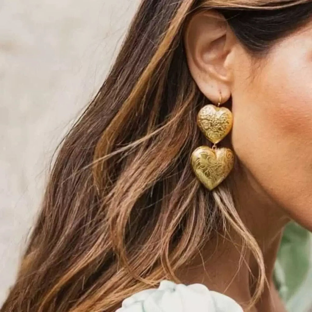 Boucles d'Oreilles de luxe plaqué or OGN100