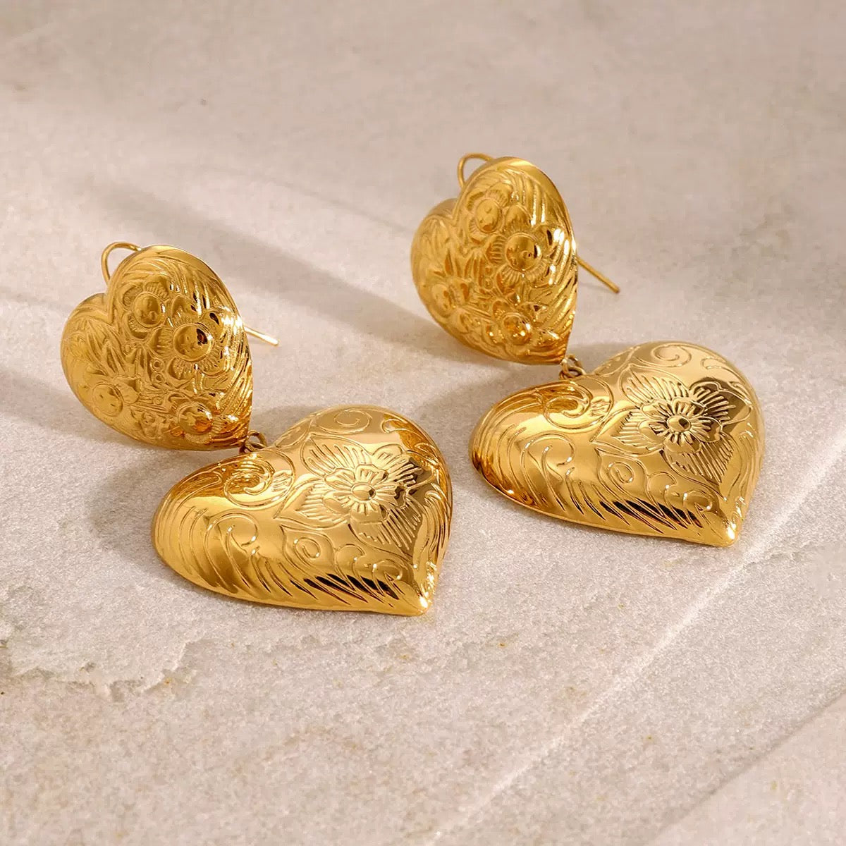 Boucles d'Oreilles de luxe plaqué or OGN100