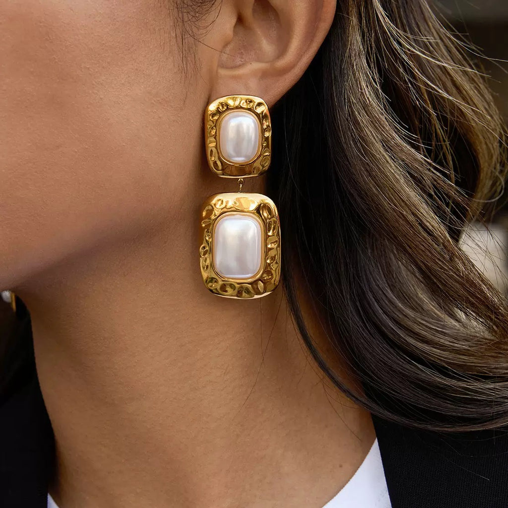 Boucles d'Oreilles de luxe plaqué or OGN101