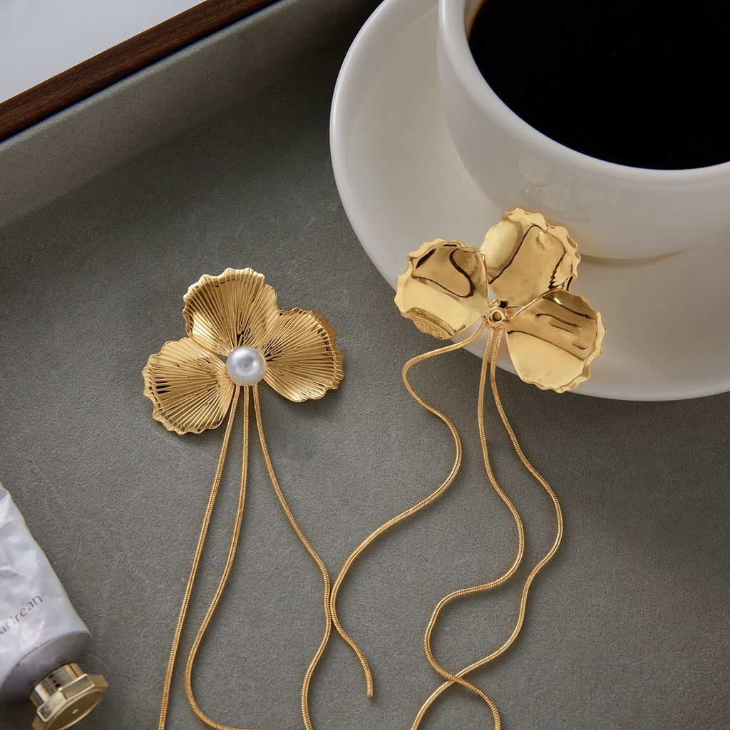 Boucles d'Oreilles de luxe plaqué or OGN102