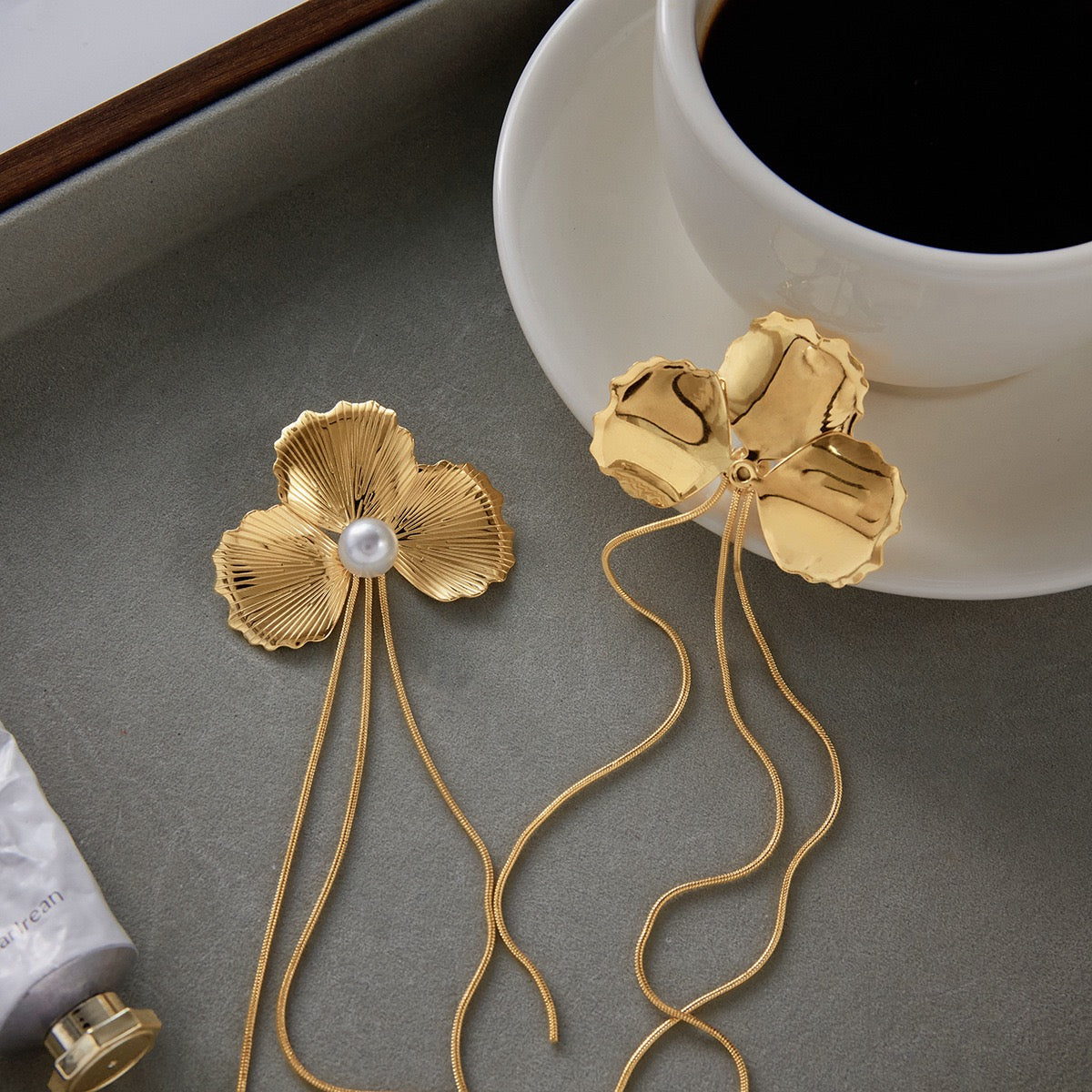 Boucles d'Oreilles de luxe plaqué or OGN102