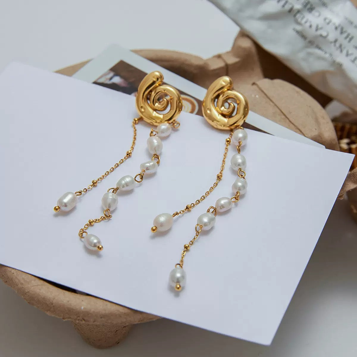 Boucles d'Oreilles de luxe plaqué or OGN103