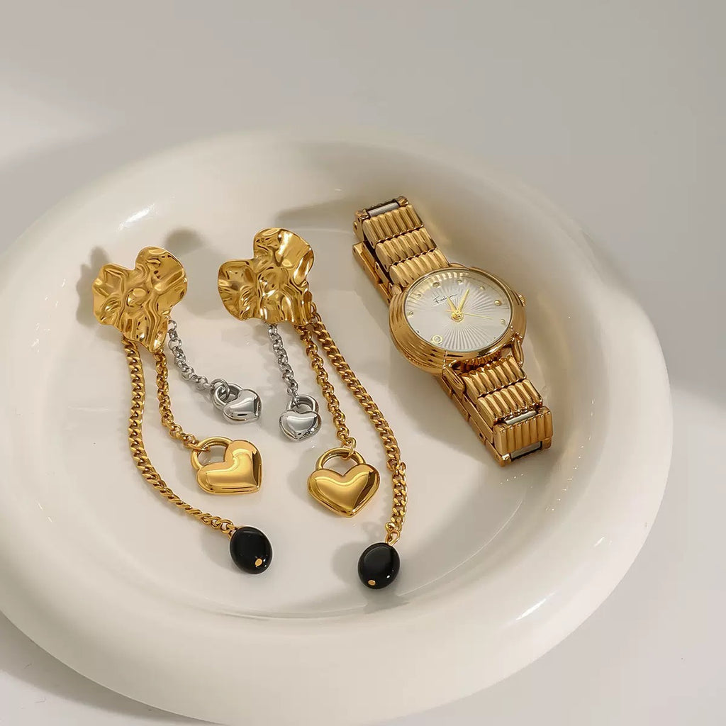 Boucles d'Oreilles de luxe plaqué or OGN104