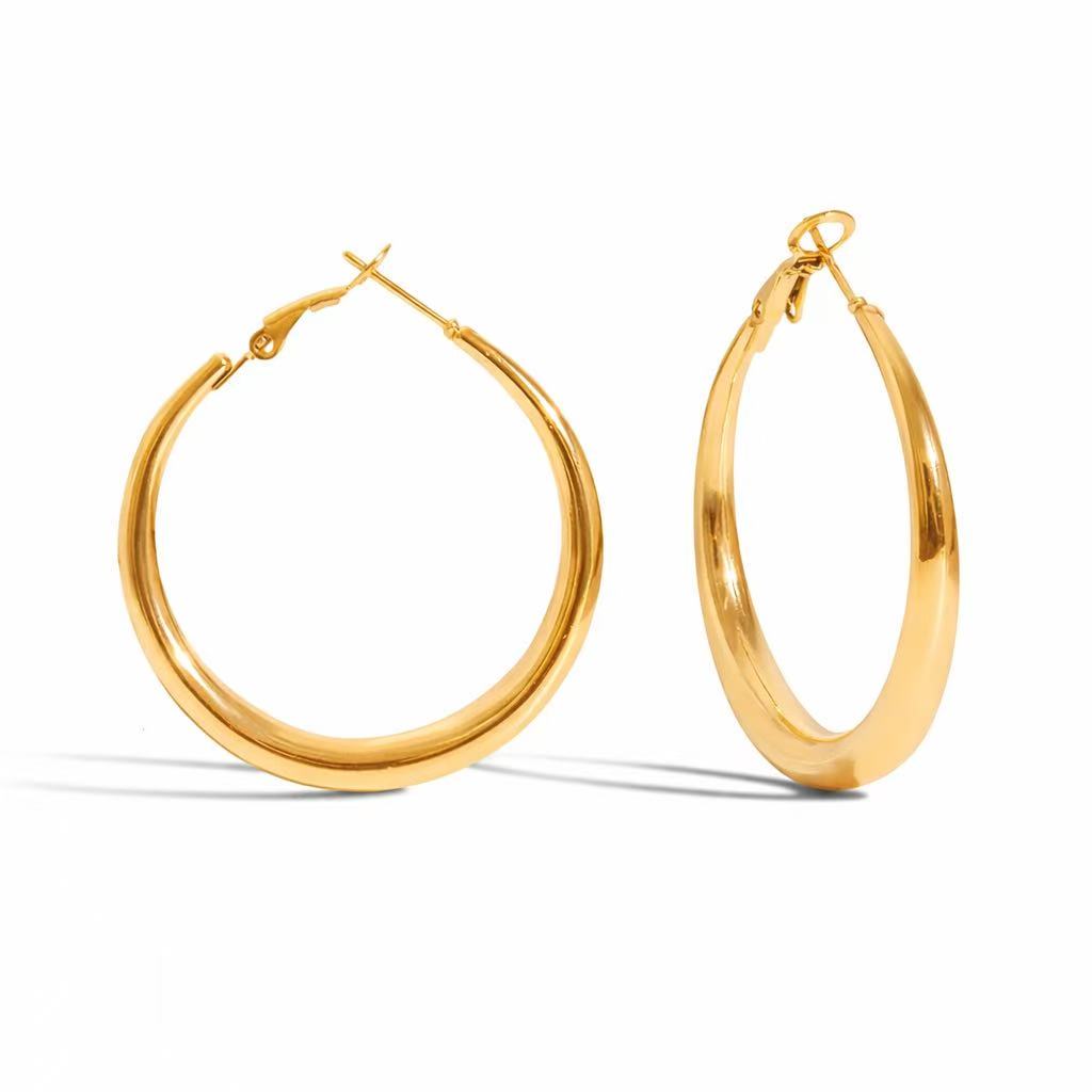 Boucles d'Oreilles de luxe plaqué or OGN105-1