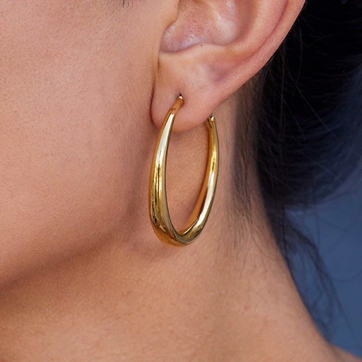Boucles d'Oreilles de luxe plaqué or OGN105-1