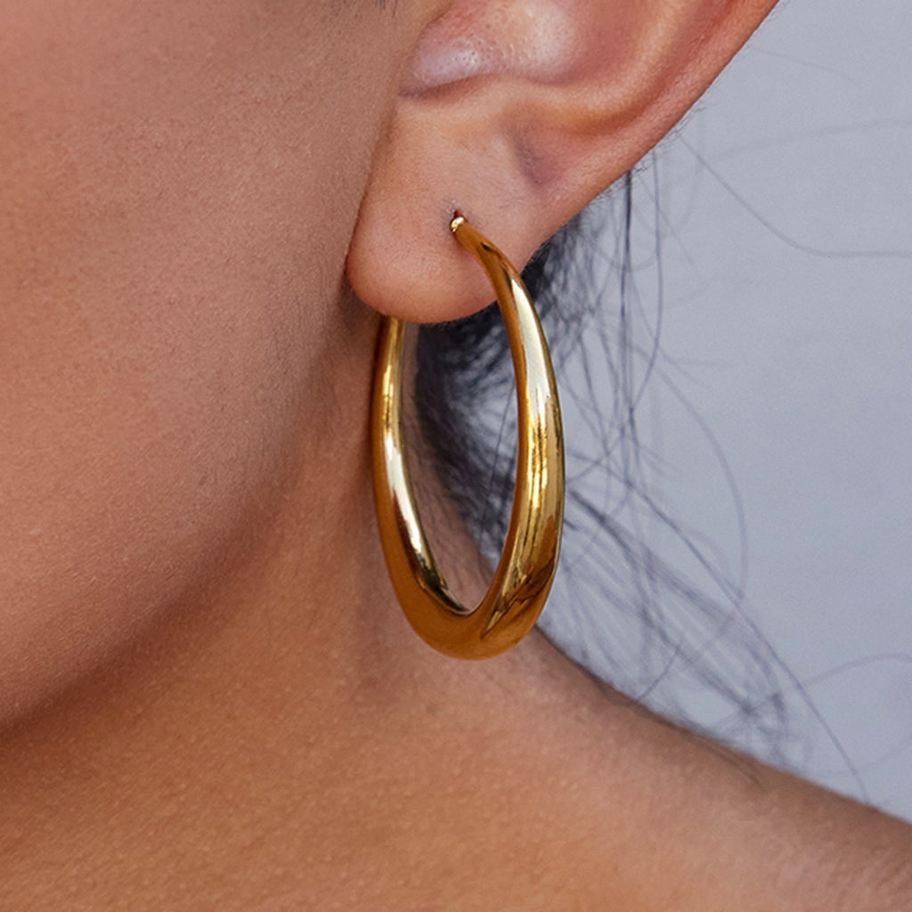 Boucles d'Oreilles de luxe plaqué or OGN105-1