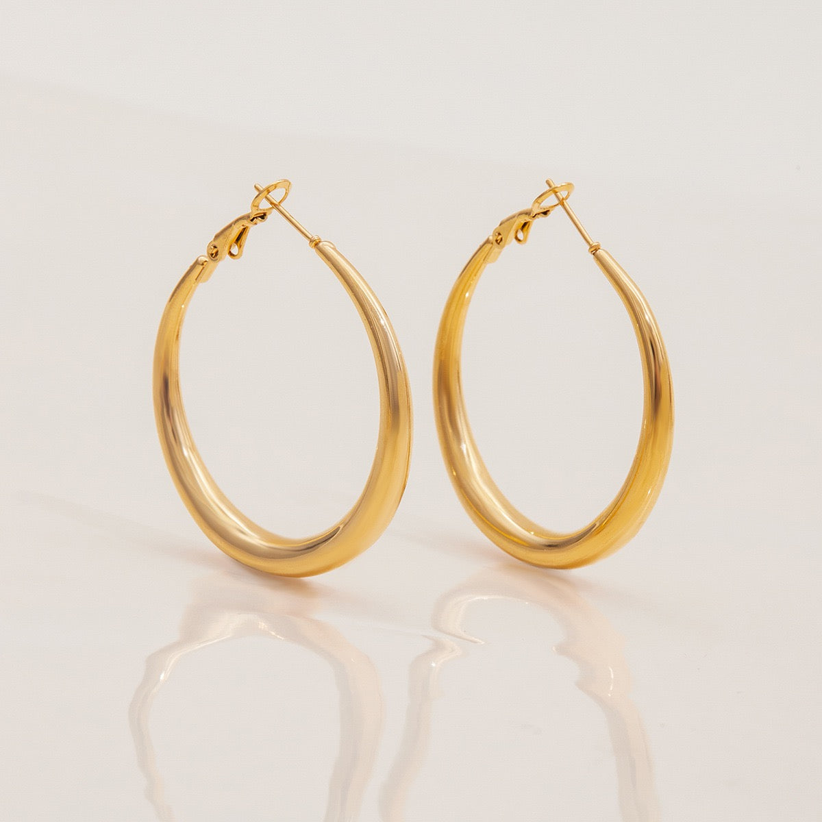 Boucles d'Oreilles de luxe plaqué or OGN105-1