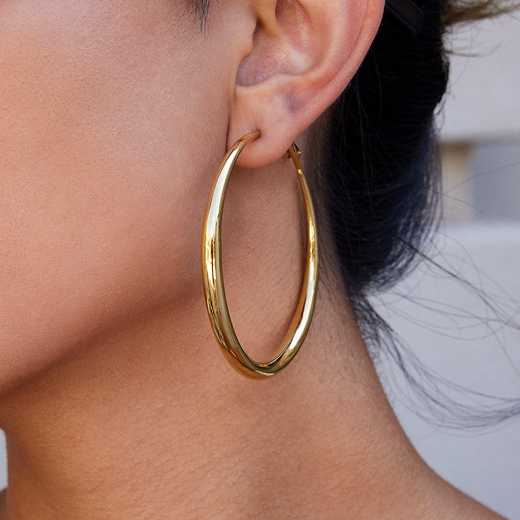 Boucles d'Oreilles de luxe plaqué or OGN105-2